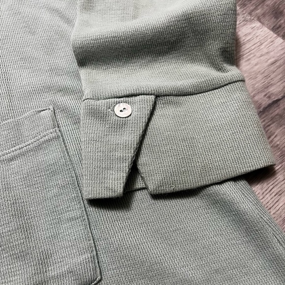 J Jill Sweater Womens V Neck Pullover Green Knit Pocket Casual Size M - Picture 3 of 6